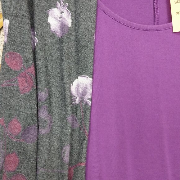 3129 Size XL Esenchel Purple Sleeveless Tunic and Vest. - Picture 2 of 6